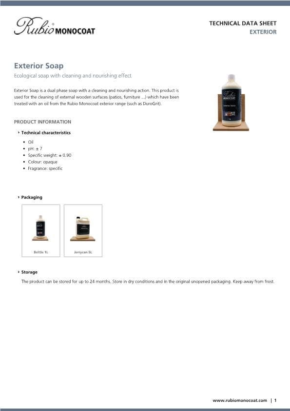 TDS Exterior Soap - EN