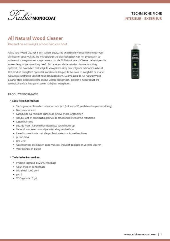TDS All Natural Wood Cleaner - NL