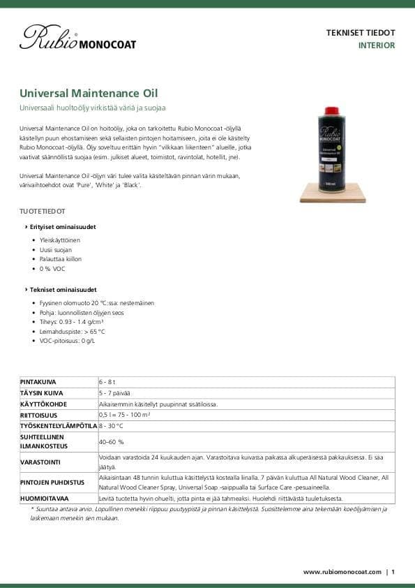 TDS Universal Maintenance Oil - FI