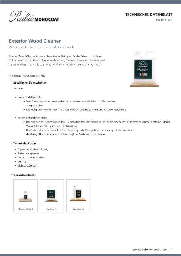 TDS Exterior Wood Cleaner - DE