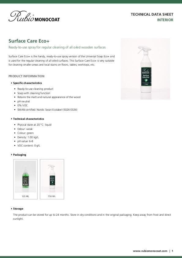 TDS Surface Care Eco+ - EN