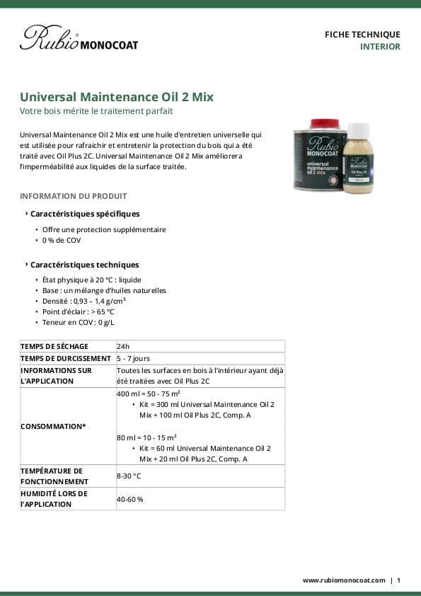 TDS Universal Maintenance Oil 2 Mix - FR