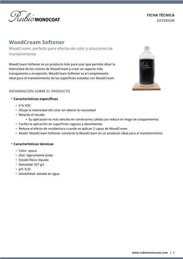 TDS WoodCream Softener - ES